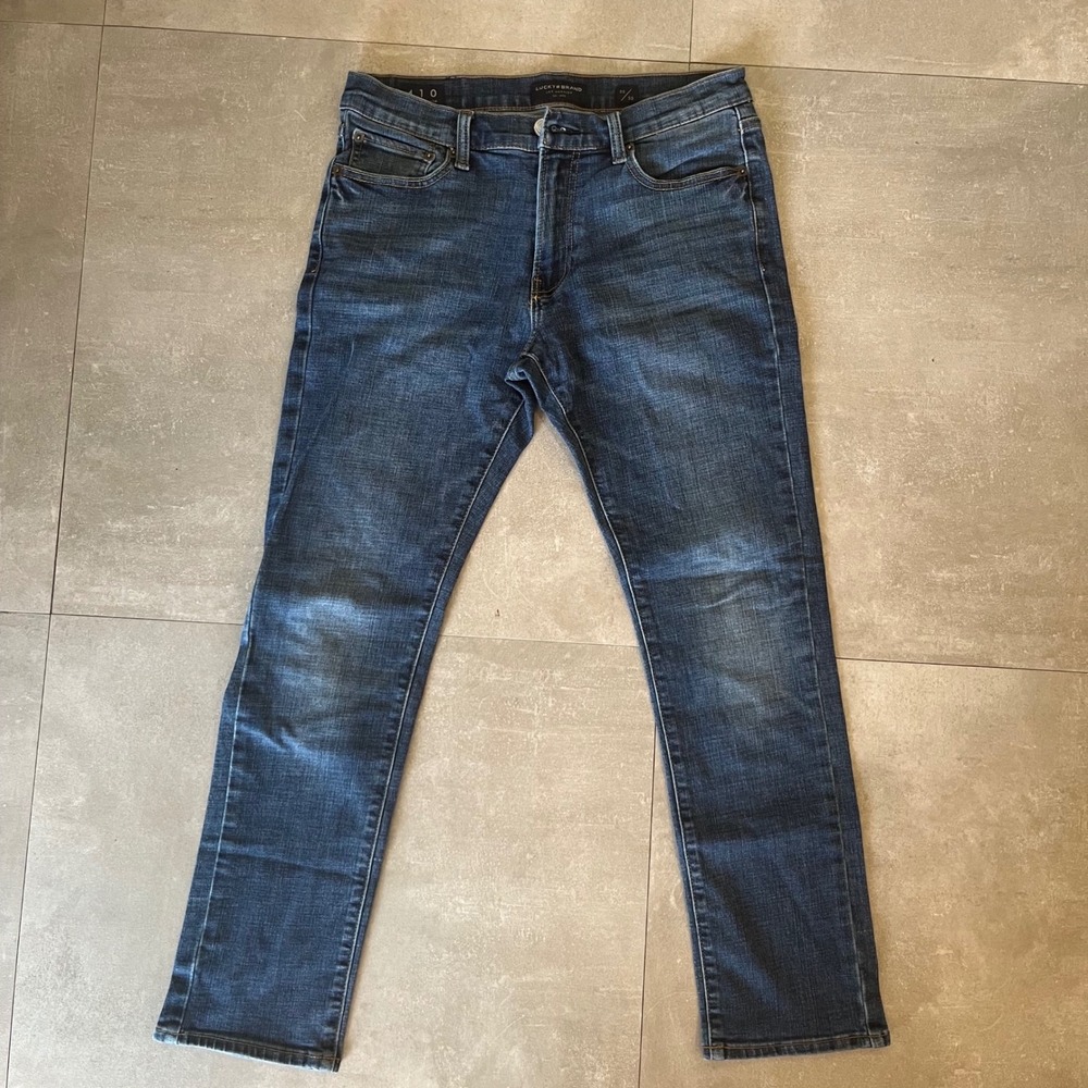 Lucky Brand 410 Athletic Slim Jeans Mens 30x30 Blue Stretch Denim 7M12518